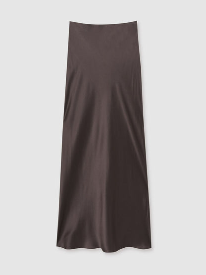Silk Slip Maxi Skirt in Mauve | Reiss Women Exclusive