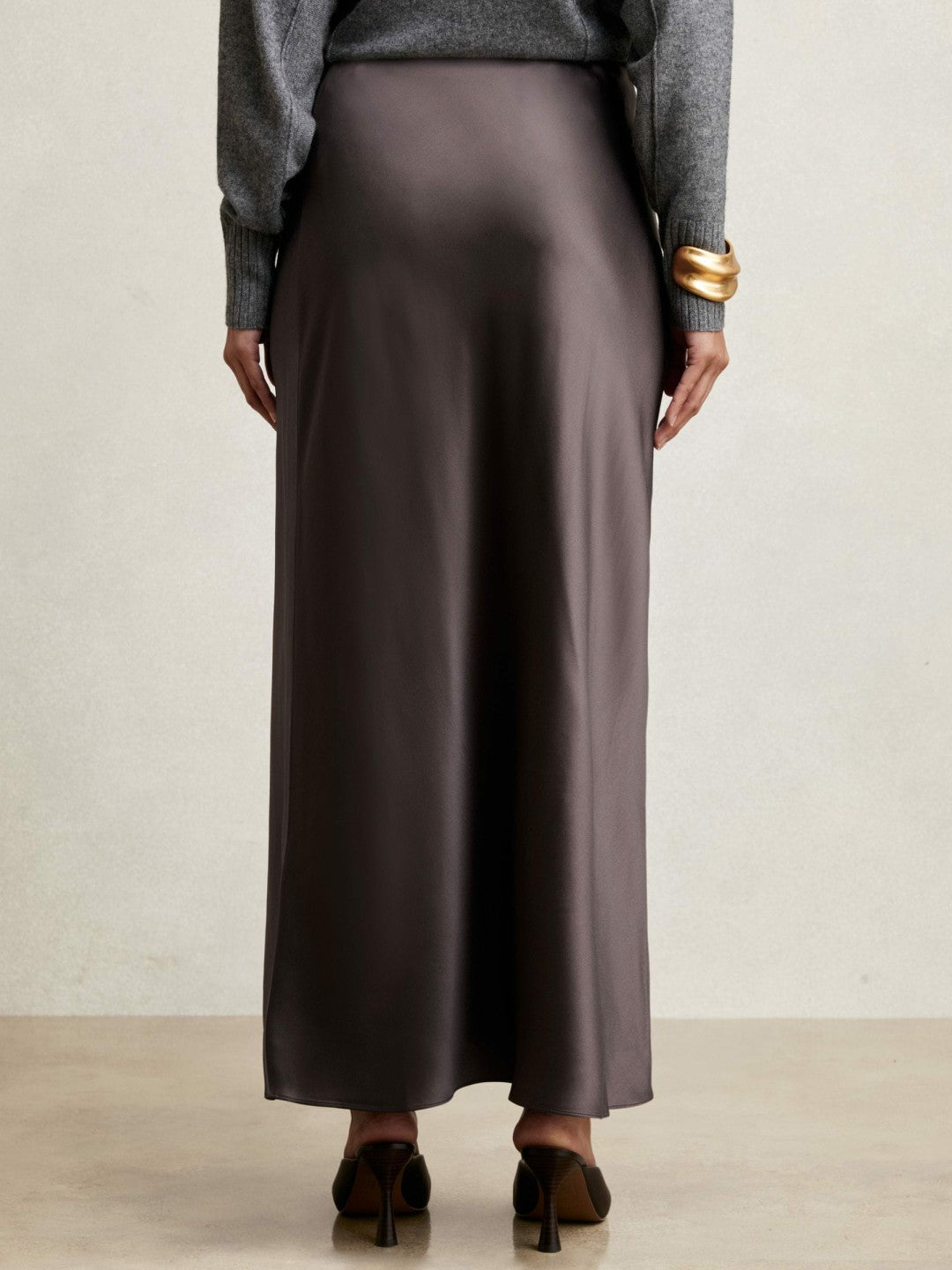 Silk Slip Maxi Skirt in Mauve | Reiss Women Exclusive