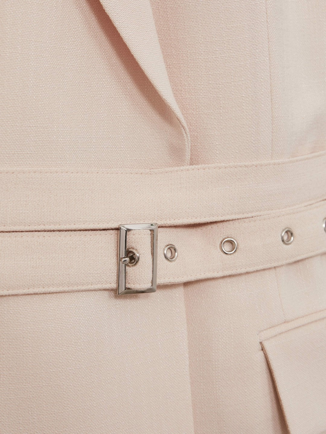 Single-Breasted Belted Suit Jacket in Pink | Reiss Women Exclusive