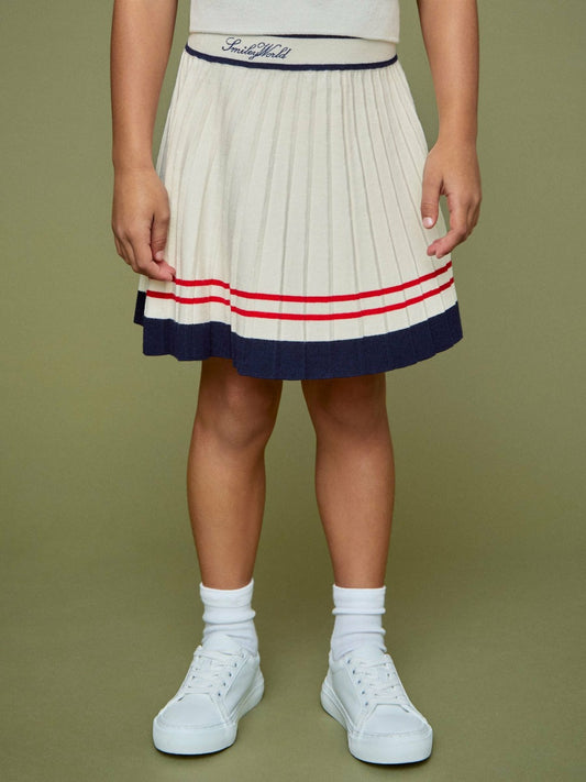 9-13 yrs SmileyWorld Tennis Skirt in Off White | Reiss Children & Baby New