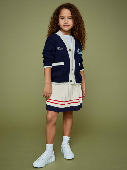 9-13 yrs SmileyWorld Tennis Skirt in Off White | Reiss Children & Baby New