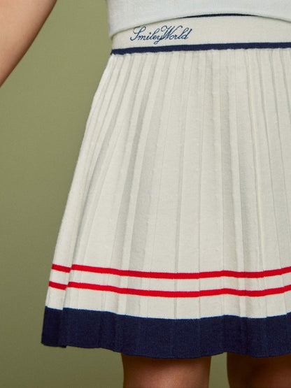 9-13 yrs SmileyWorld Tennis Skirt in Off White | Reiss Children & Baby New