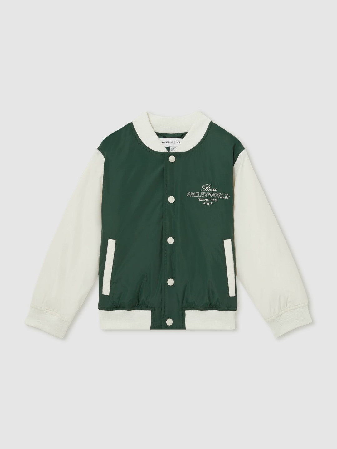 13-14 yrs SmileyWorld Bomber Jacket in Dark Green | Reiss Children & Baby Best Seller
