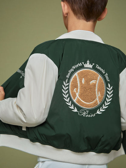 13-14 yrs SmileyWorld Bomber Jacket in Dark Green | Reiss Children & Baby Best Seller