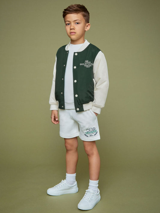 3-9 yrs SmileyWorld Bomber Jacket in Dark Green | Reiss Children & Baby Premium