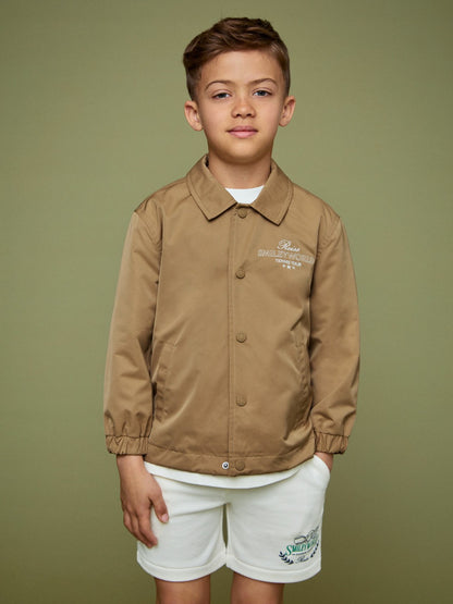 9-13 yrs SmileyWorld Harrington Jacket in Stone | Reiss Children & Baby Featured