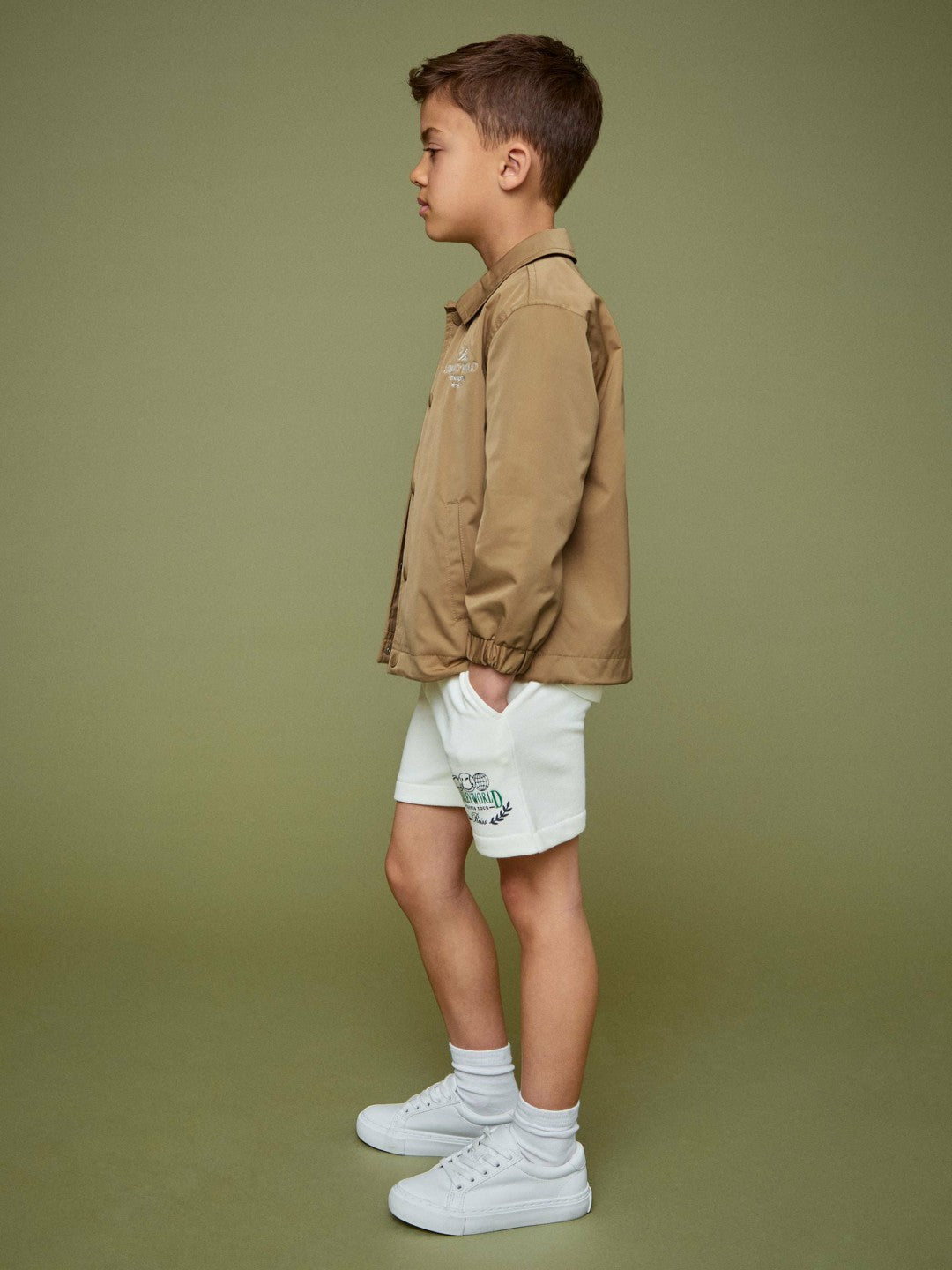 13-14 yrs SmileyWorld Harrington Jacket in Stone | Reiss Children & Baby Popular