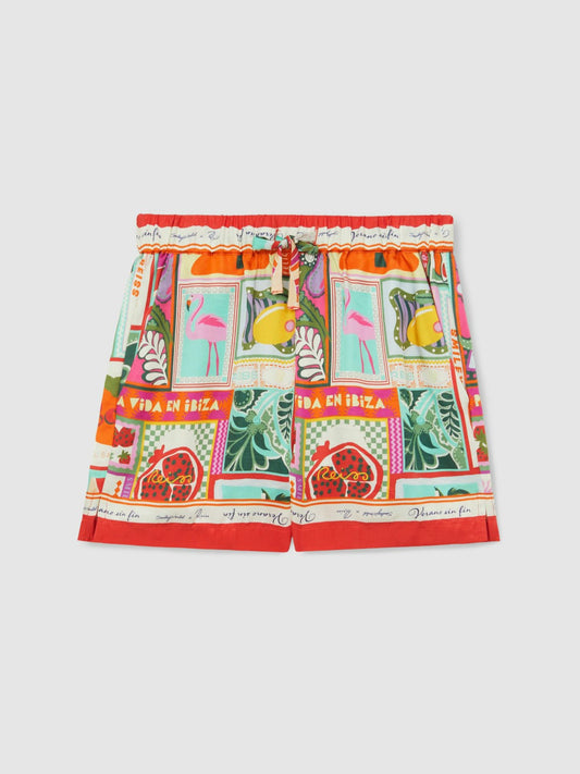 13-14 yrs SmileyWorld Motif-Print Shorts in Multi | Reiss Children & Baby Signature