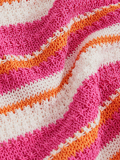 13-14 yrs SmileyWorld Stripe Knit Vest in Pink | Reiss Children & Baby Featured
