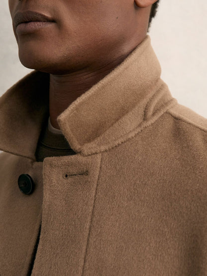 Wool Blend Double Face Button Jacket in Brown | Reiss Men Best Seller