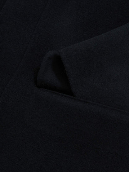 Wool Blend Double Face Button Jacket in Navy | Reiss Men Trending