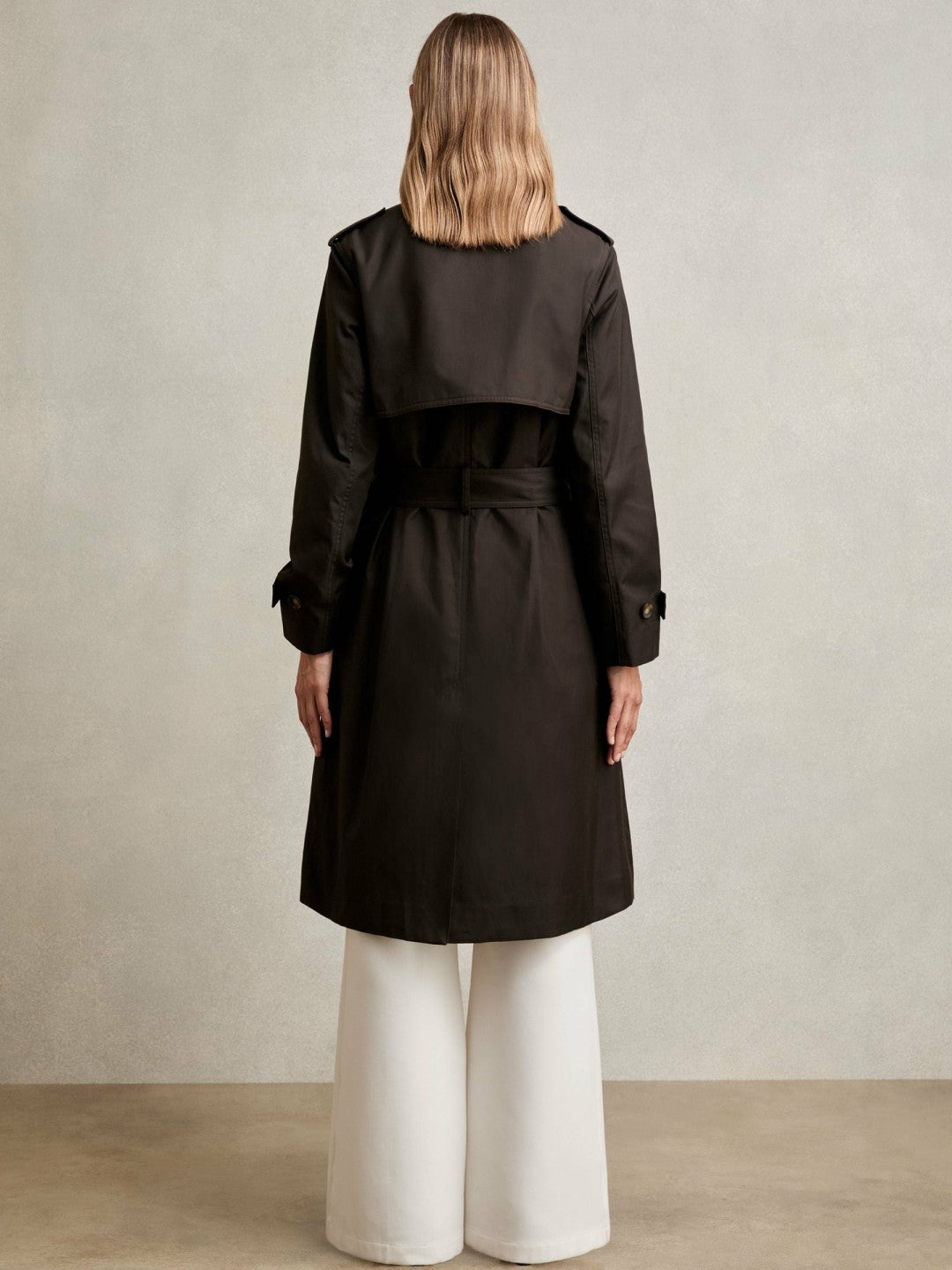 Petite Hooded Insert Trench Coat in Chocolate Brown | Reiss Women New