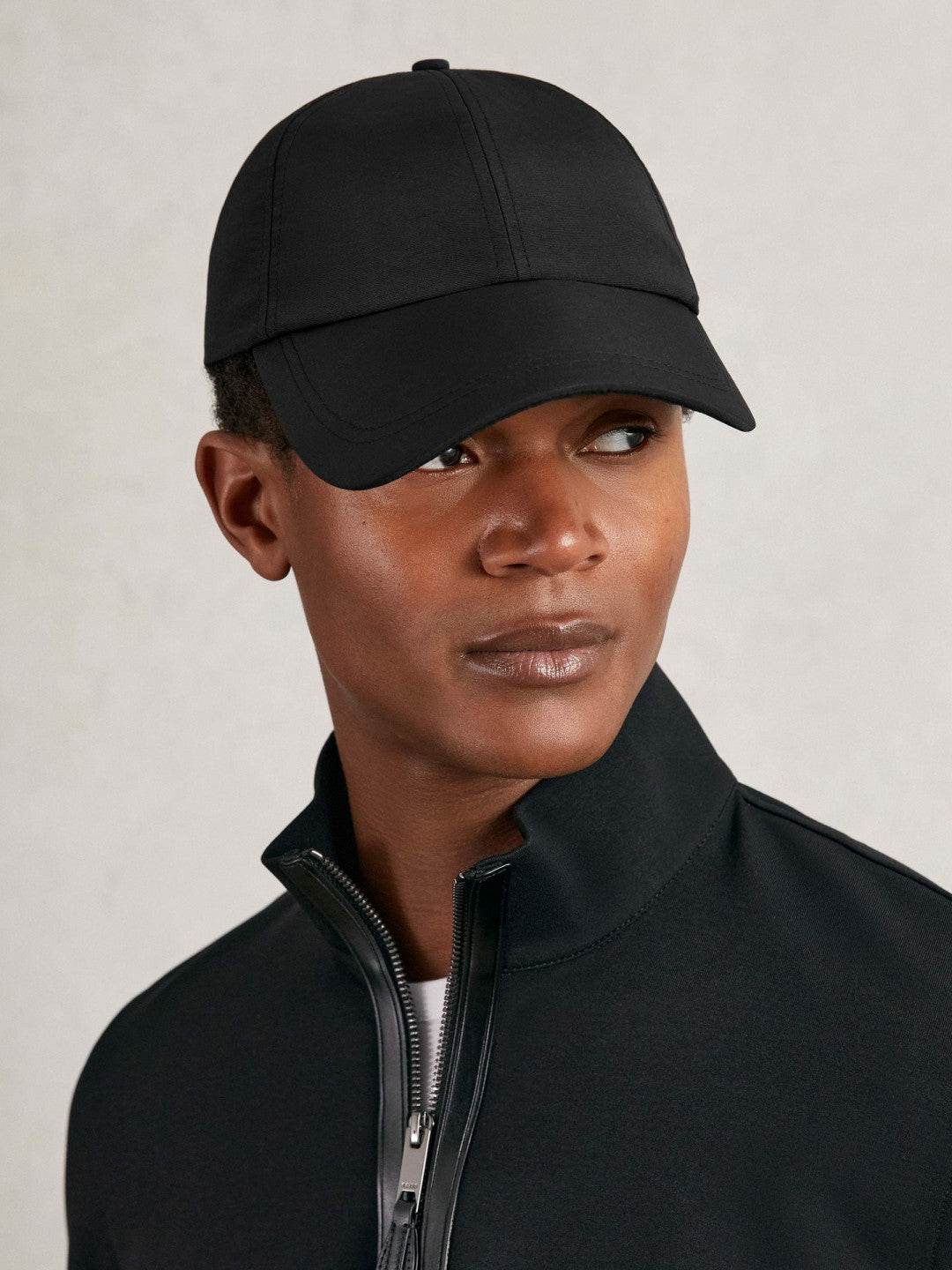 Embroidered-Logo Tech Baseball Cap in Black | Reiss Men Featured