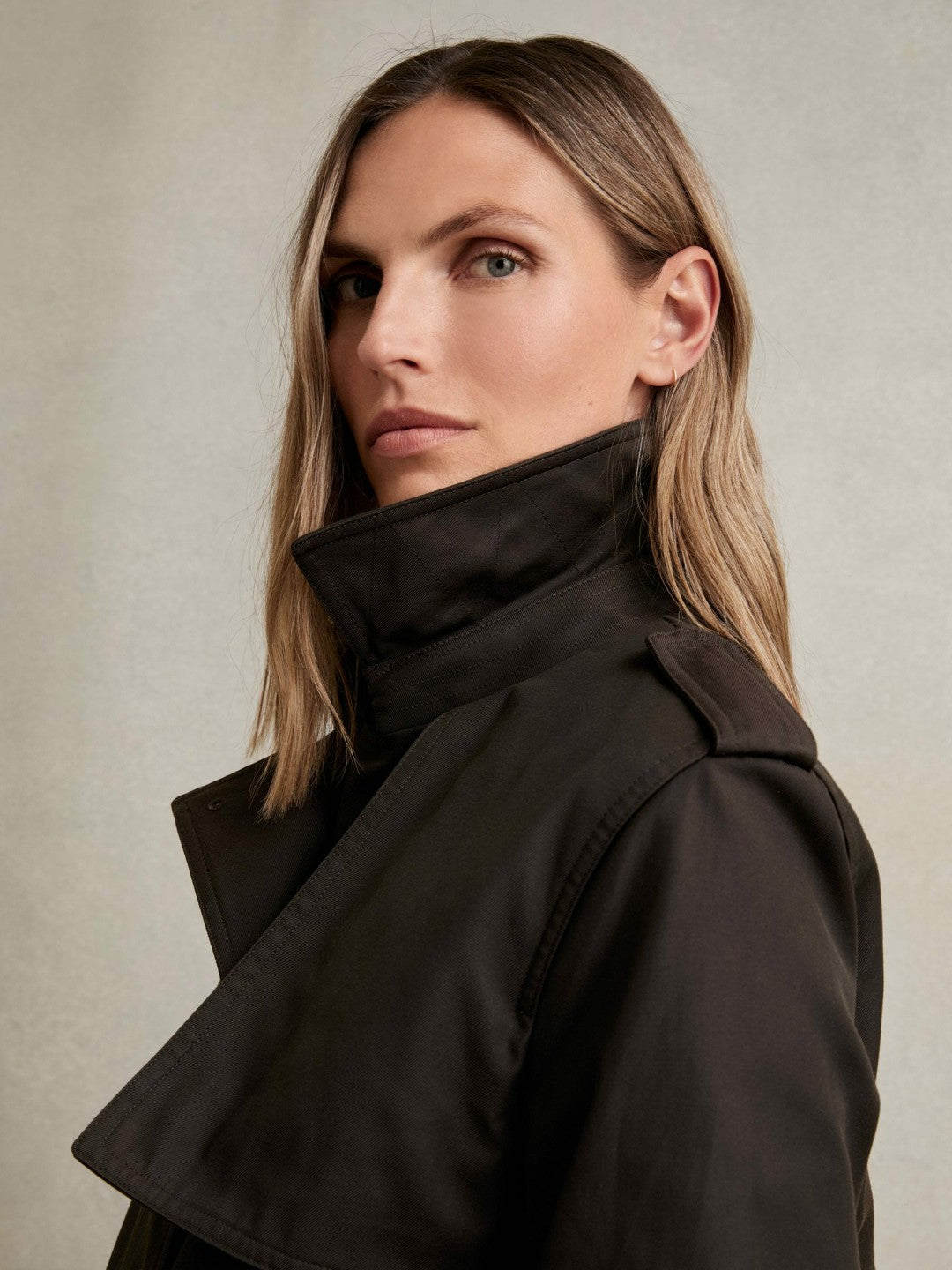 Hooded Insert Trench Coat in Chocolate Brown | Reiss Women Trending