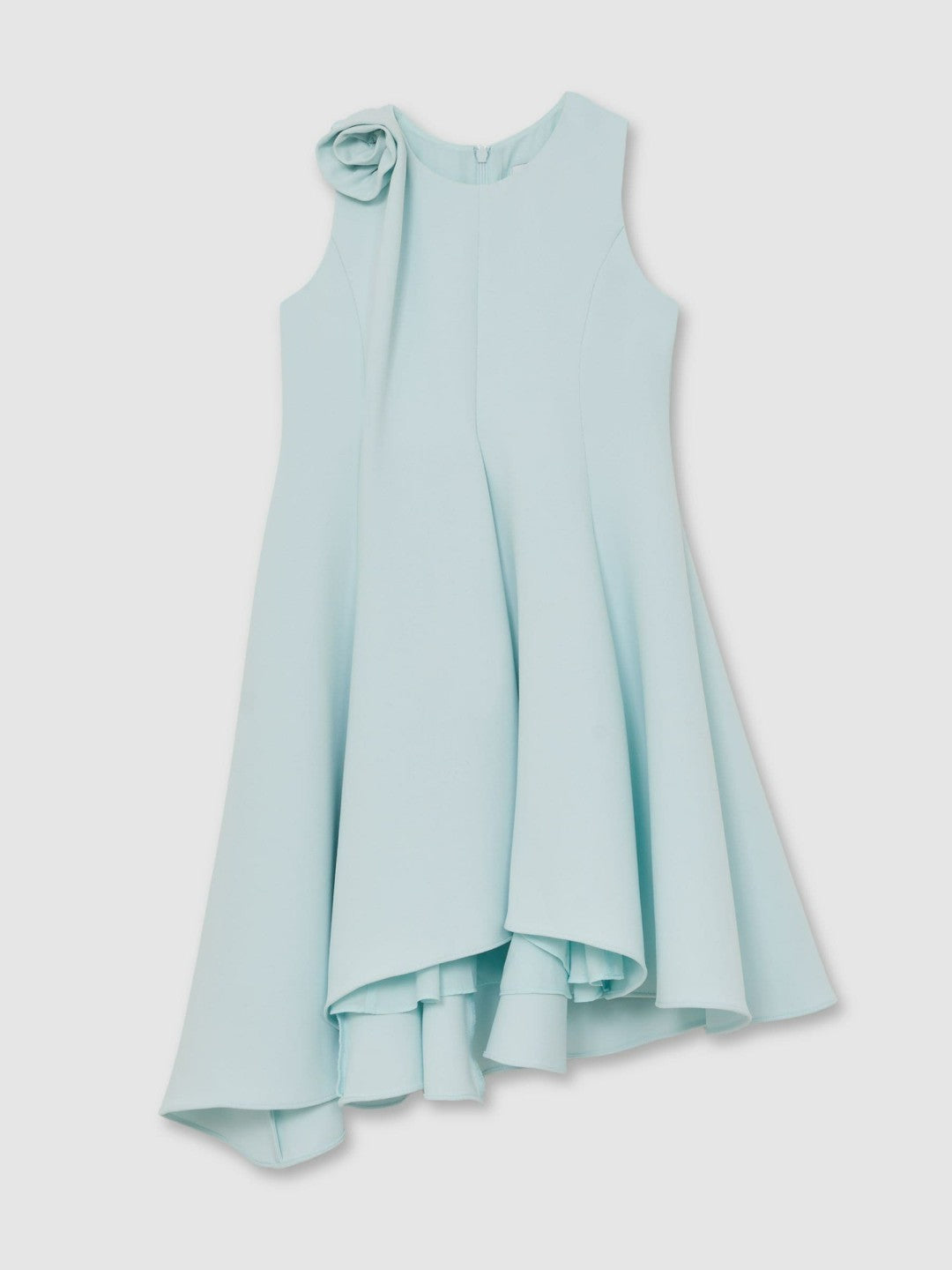 13-14 yrs Flower-Detail Fit-And-Flare Dress in Blue | Reiss Children & Baby New
