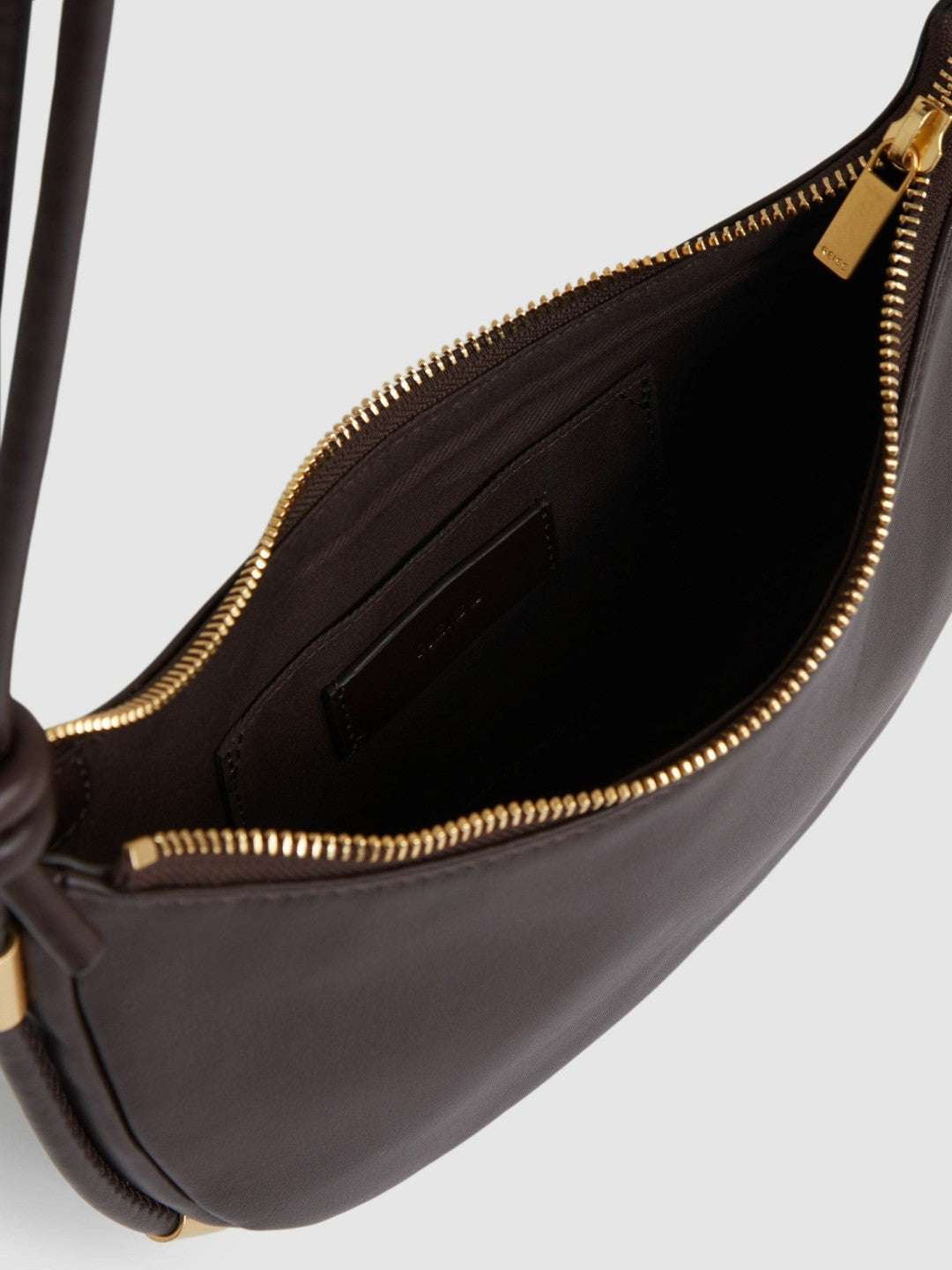 Leather Rope Strap Shoulder Bag in Oxblood | Reiss Women Popular