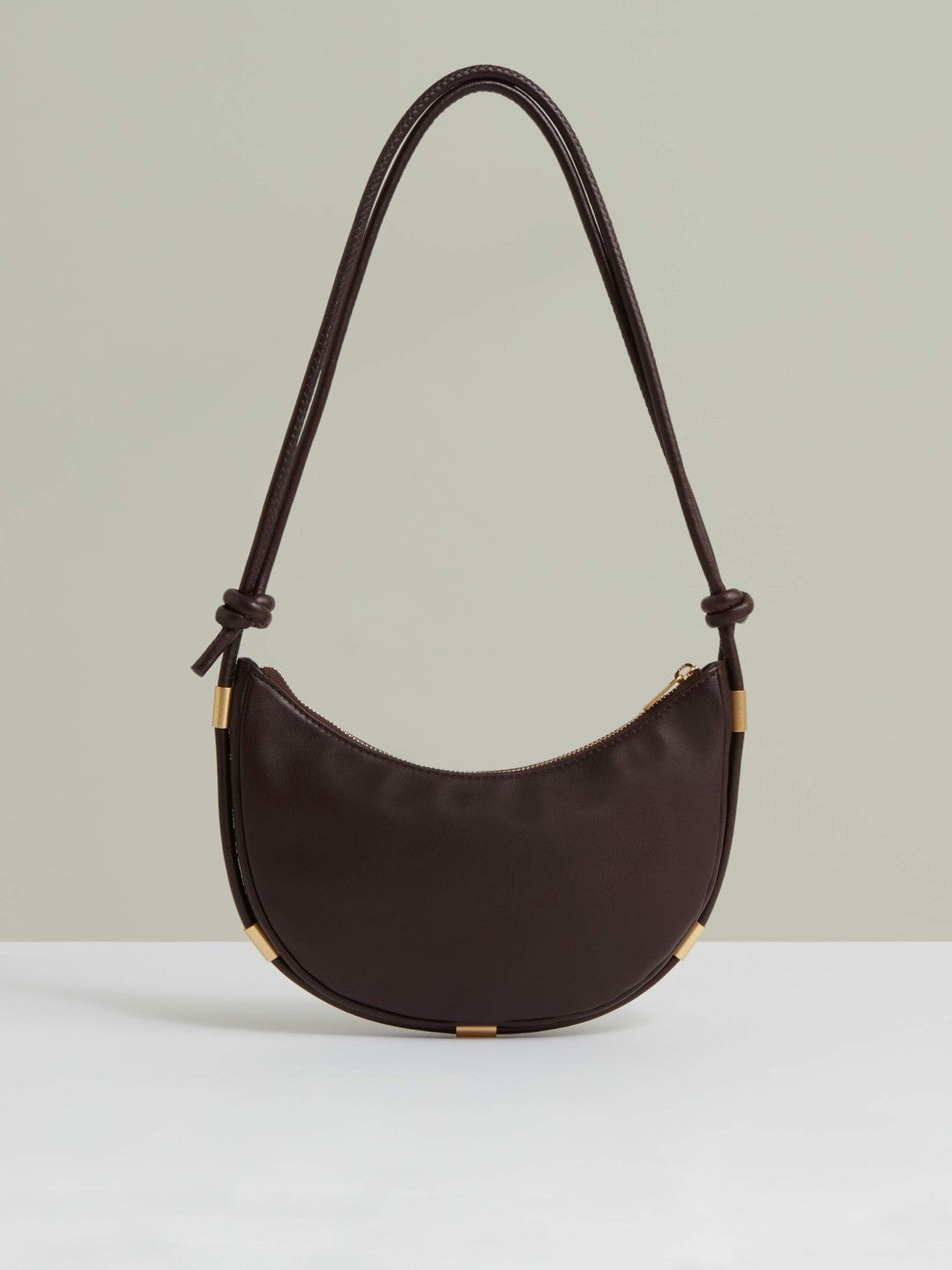 Leather Rope Strap Shoulder Bag in Oxblood | Reiss Women Popular