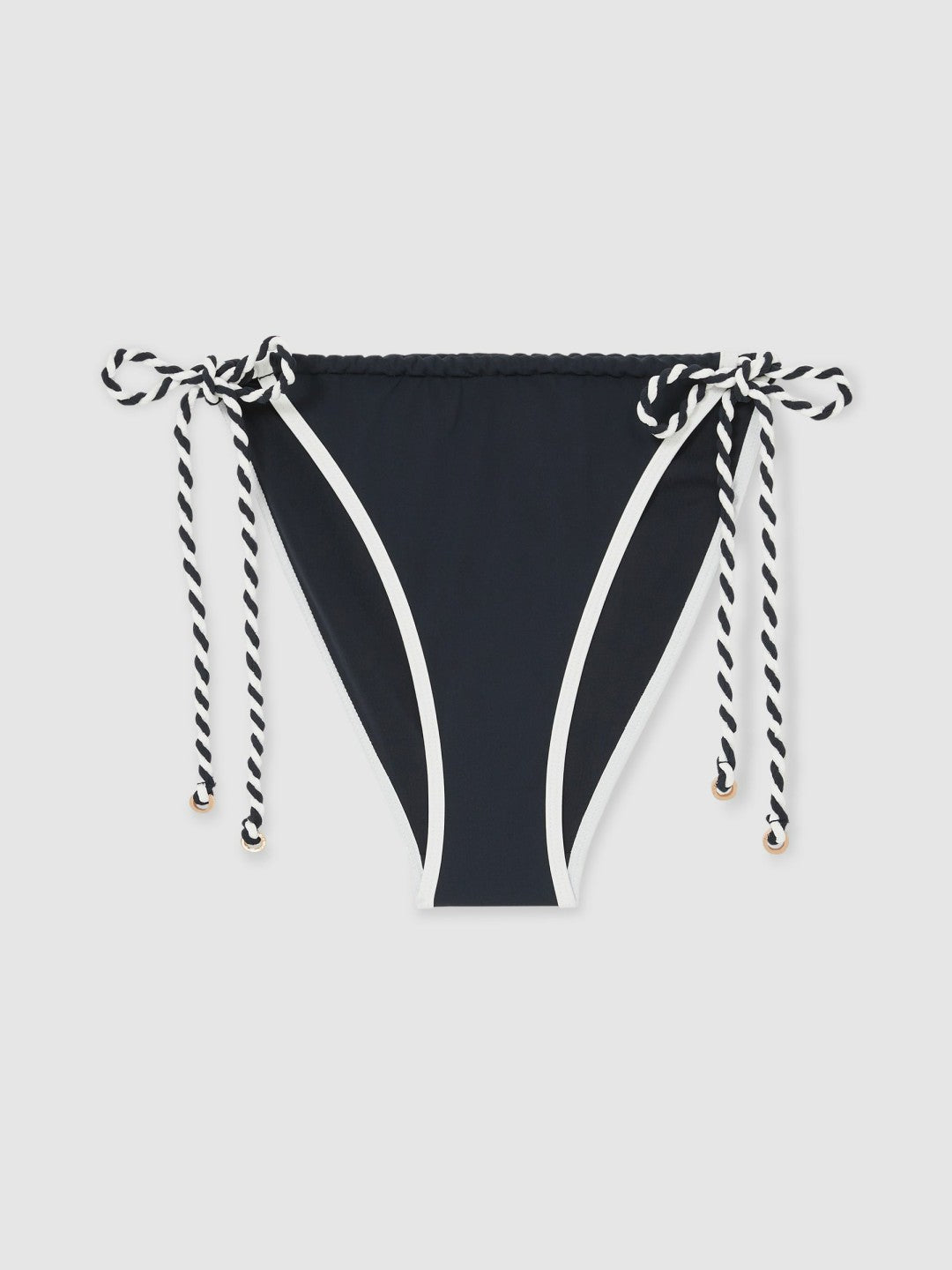 Twist-Strap Tie-Side Bikini Bottoms in Navy/White | Reiss Women Popular