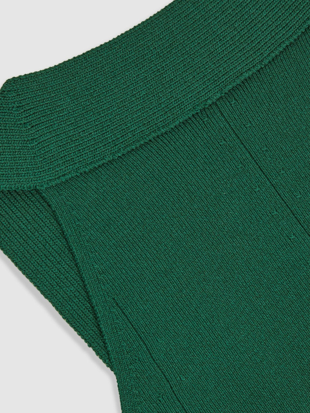 Low-Back Rib-Knit Vest in Green | Reiss Women Signature