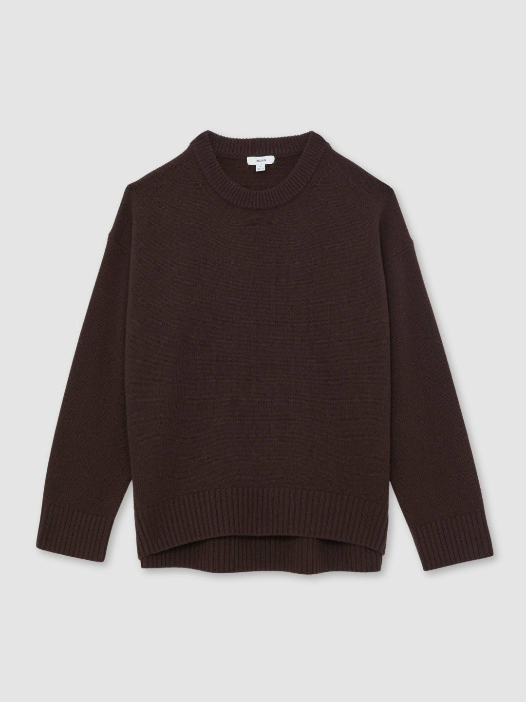 Wool-Cashmere Crew-Neck Jumper in Plum | Reiss Women Trending