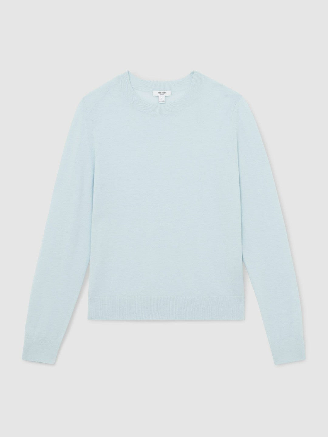 Merino Wool Crew-Neck Jumper in Blue | Reiss Women Recommended