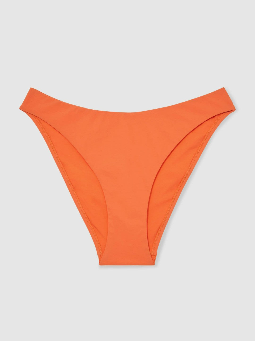 High Cut Bikini Bottoms in Coral Orange | Reiss Women Signature