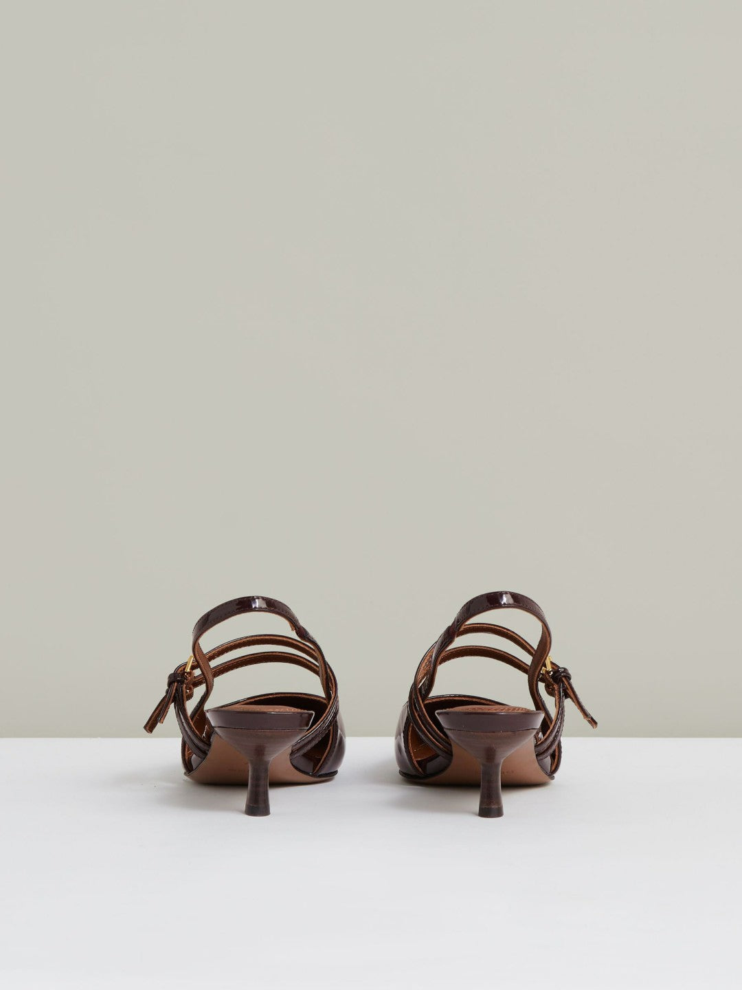 Leather Slingback Buckle Court Shoes in Oxblood | Reiss Women Trending