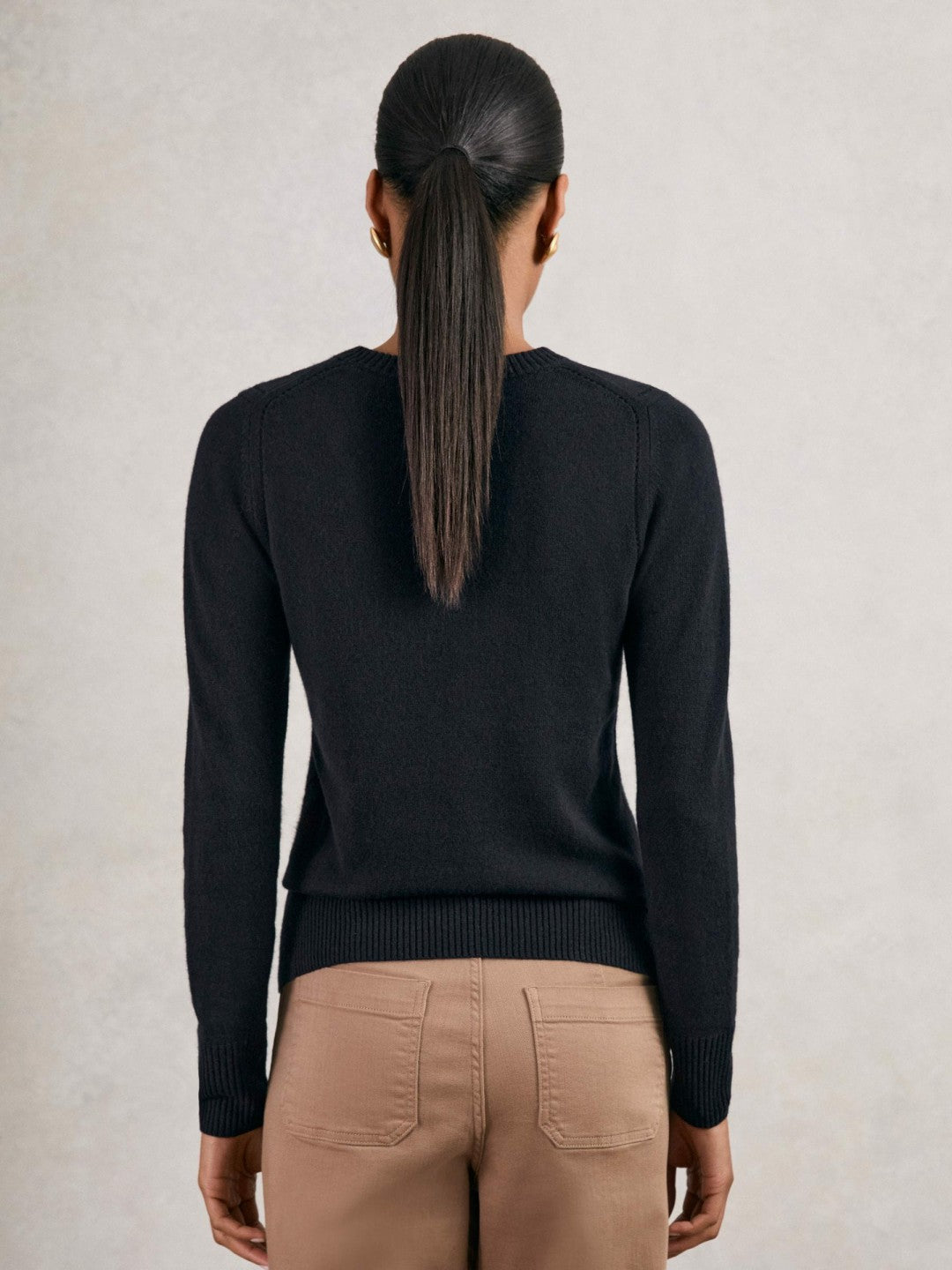 Wool-Blend Open-Stitch Jumper with Cashmere in Navy | Reiss Women Popular