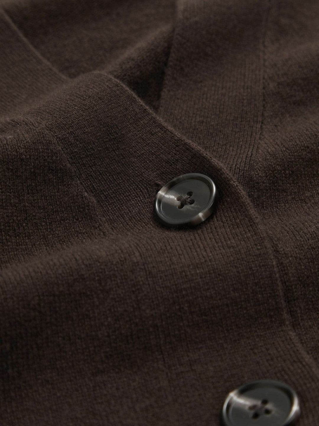 Wool-Blend Fitted Cardigan With Cashmere in Chocolate | Reiss Women Exclusive
