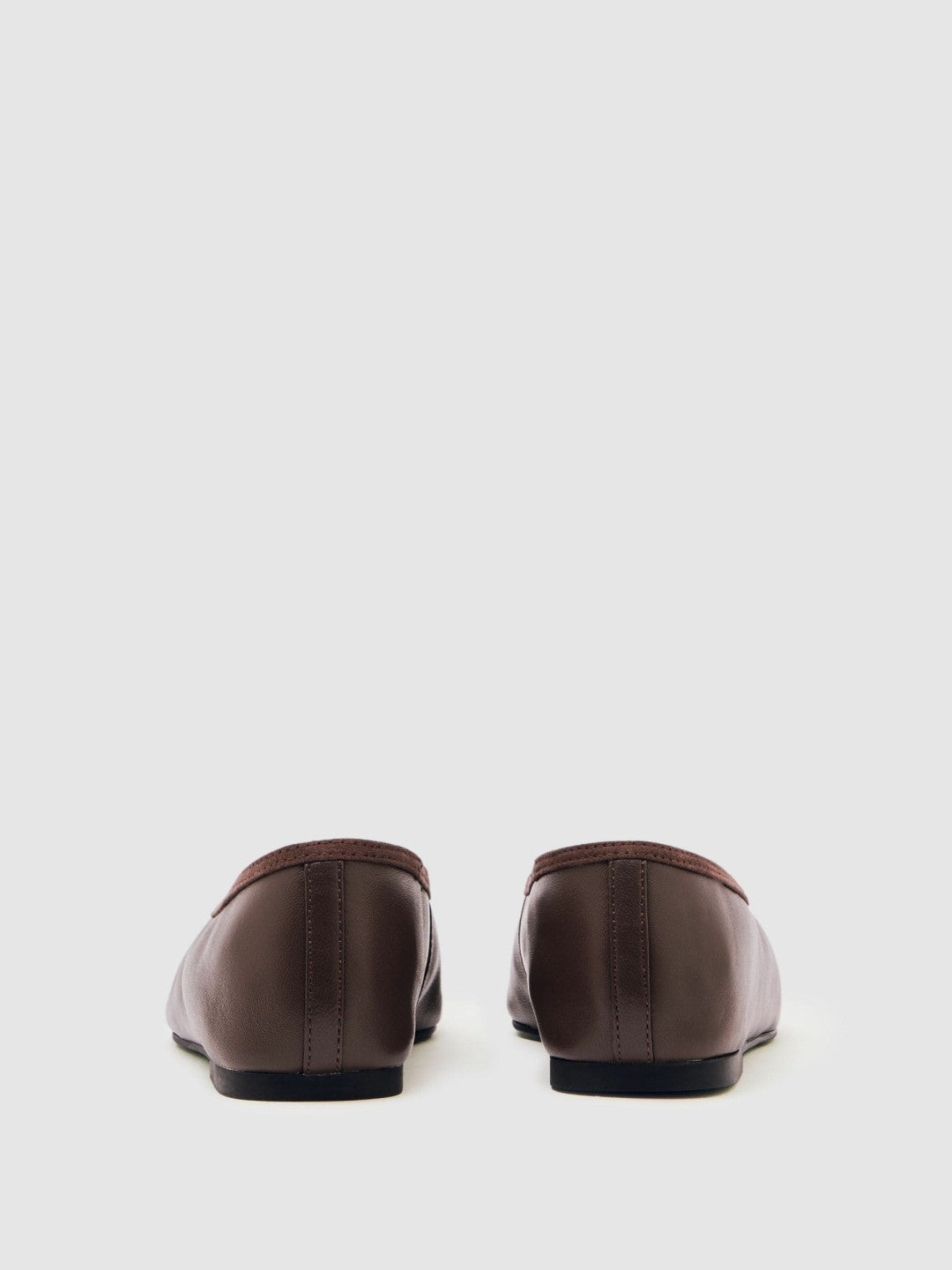 Nappa Leather Ballet Flats in Brown | Reiss Women New