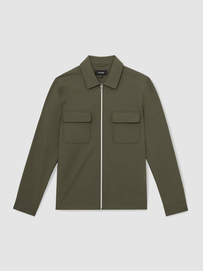 Technical Zip-Through Overshirt in Green | Reiss Men Best Seller