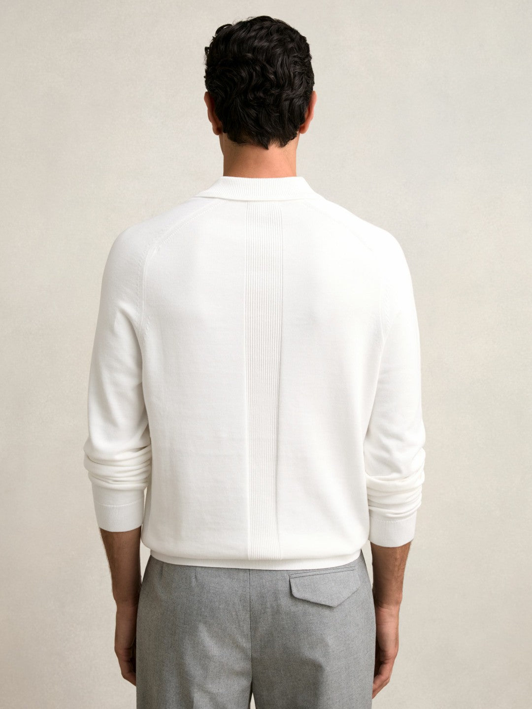 Cotton Concealed Placket Polo Shirt in White | Reiss Men Recommended