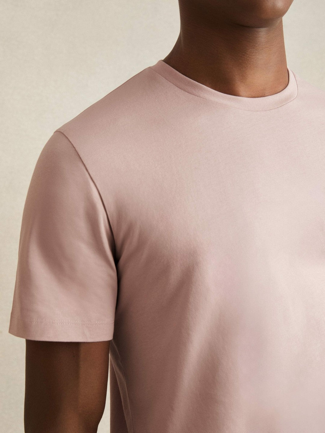 Cotton Crew Neck T-Shirt in Soft Pink | Reiss Men Premium