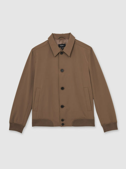 Technical Button Through Jacket in Chestnut Brown | Reiss Men Premium