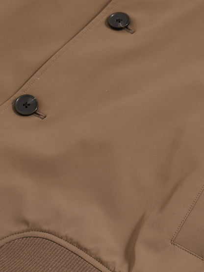 Technical Button Through Jacket in Chestnut Brown | Reiss Men Premium