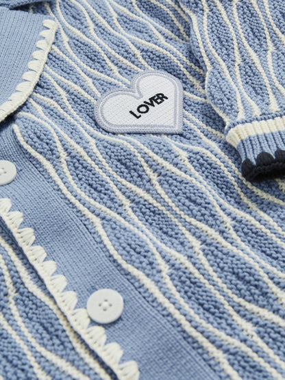 Tom Daley Wave-Knit Shirt in Soft Blue/White | Reiss Men Best Seller