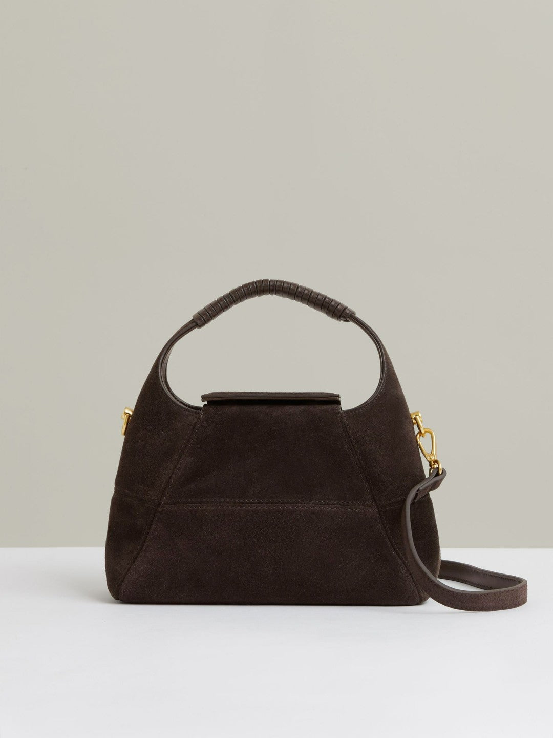 Suede Shoulder Bag in Chocolate | Reiss Women Trending