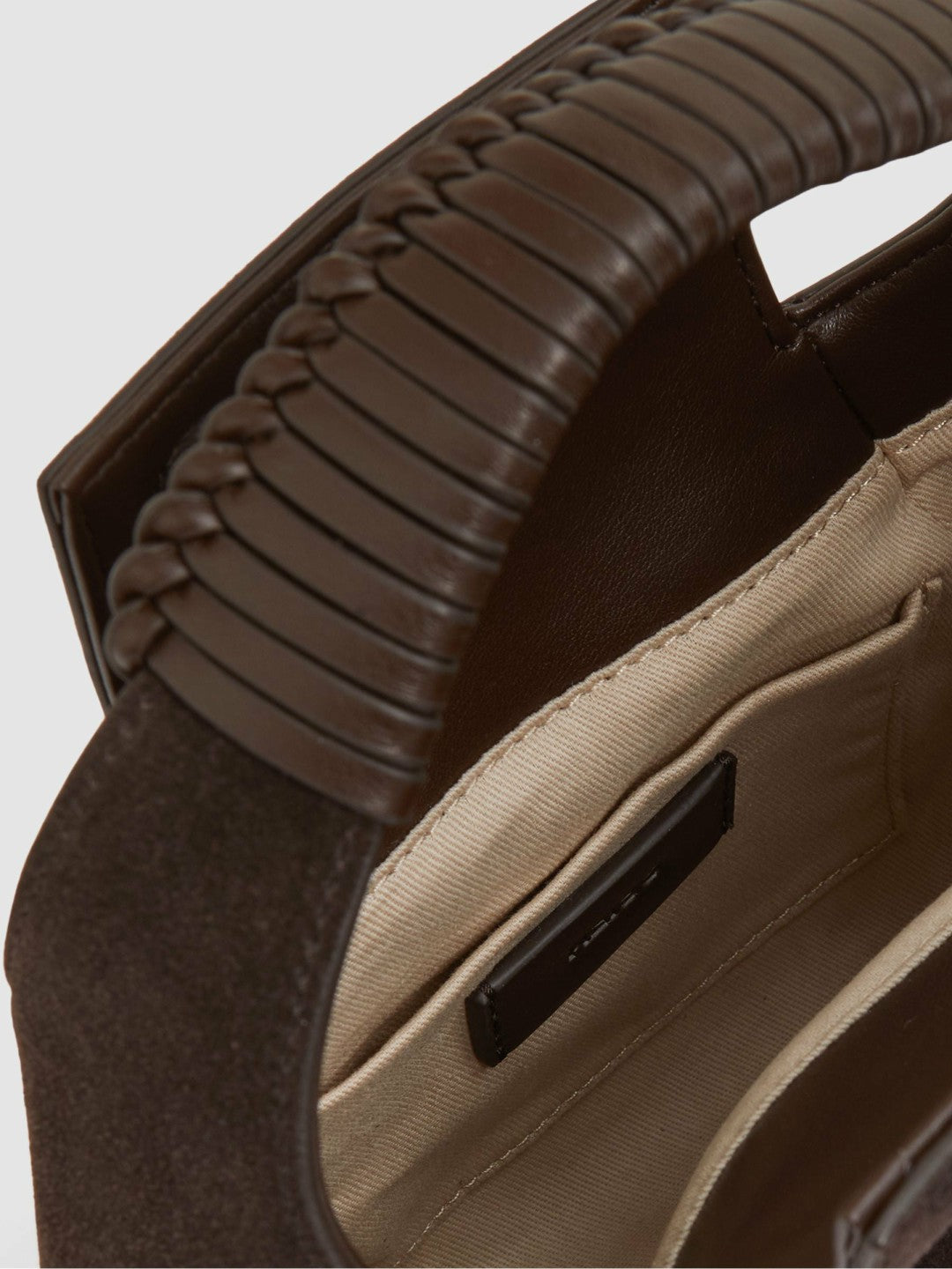 Suede Shoulder Bag in Chocolate | Reiss Women Trending
