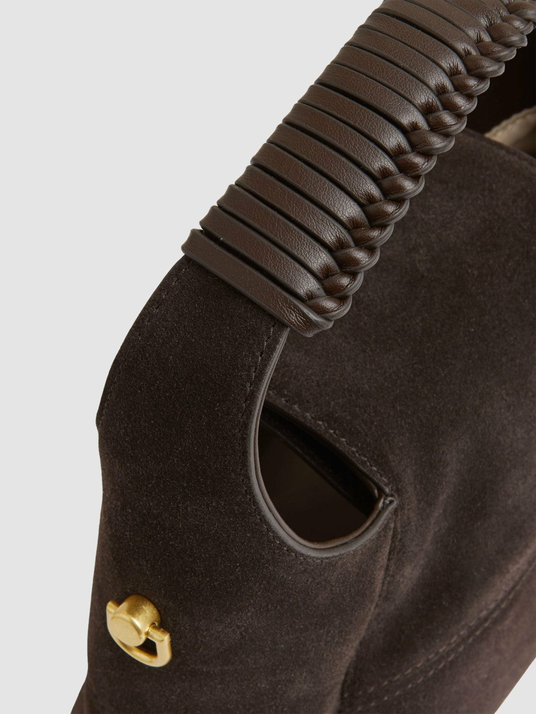 Suede Shoulder Bag in Chocolate | Reiss Women Trending
