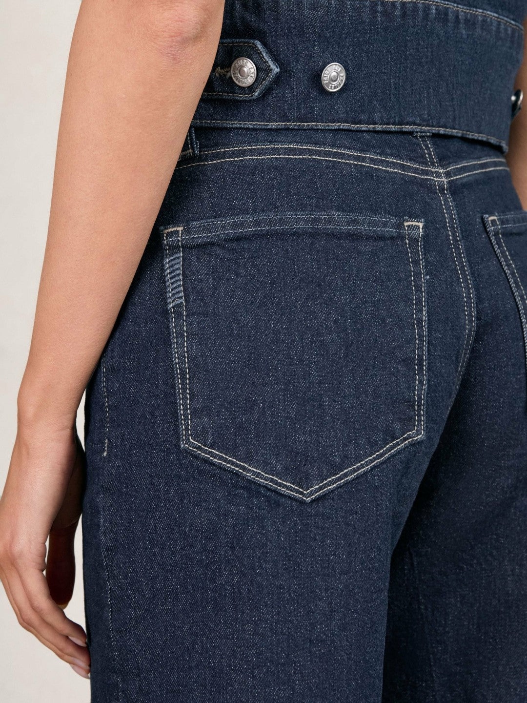 Paige Denim Bermuda Shorts in Navy | Reiss Women Featured