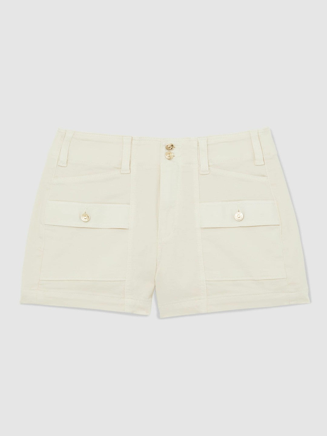 Paige Cargo Shorts in Cream | Reiss Women Signature