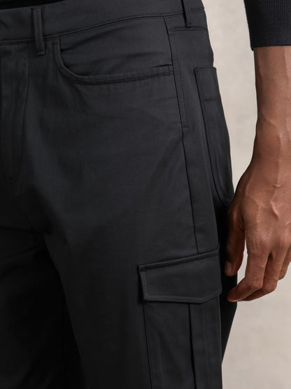 Cotton-Lyocell Cargo Trousers in Navy | Reiss Men Popular
