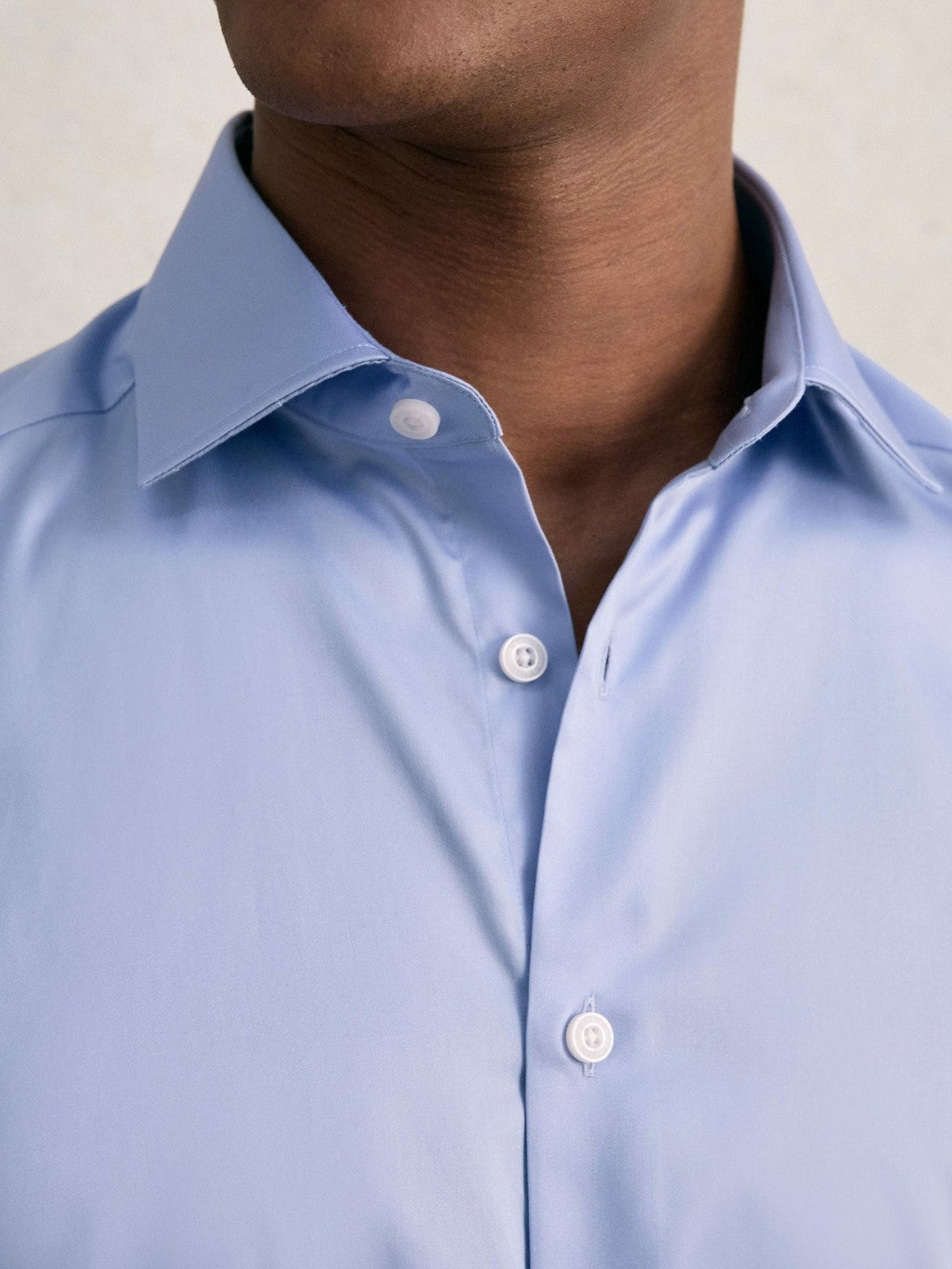 Slim Fit Slim-Fit Cotton-Sateen Shirt in Mid Blue | Reiss Men Recommended