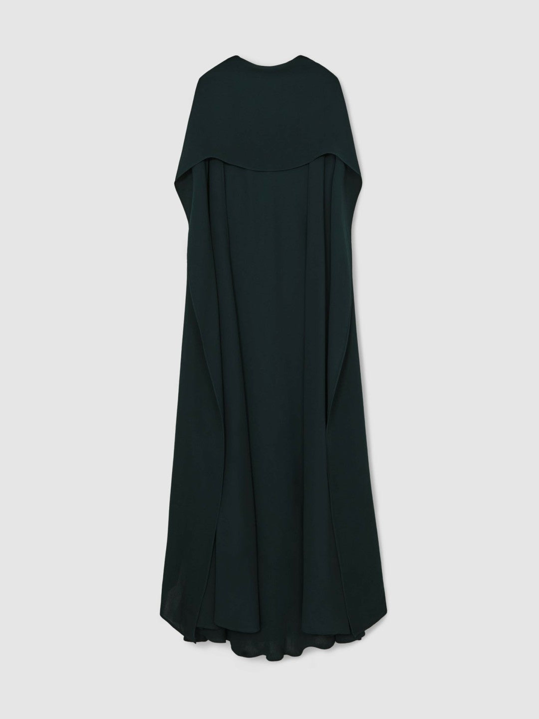 Petite Crepe Cape Maxi Dress in Teal Green | Reiss Women Featured