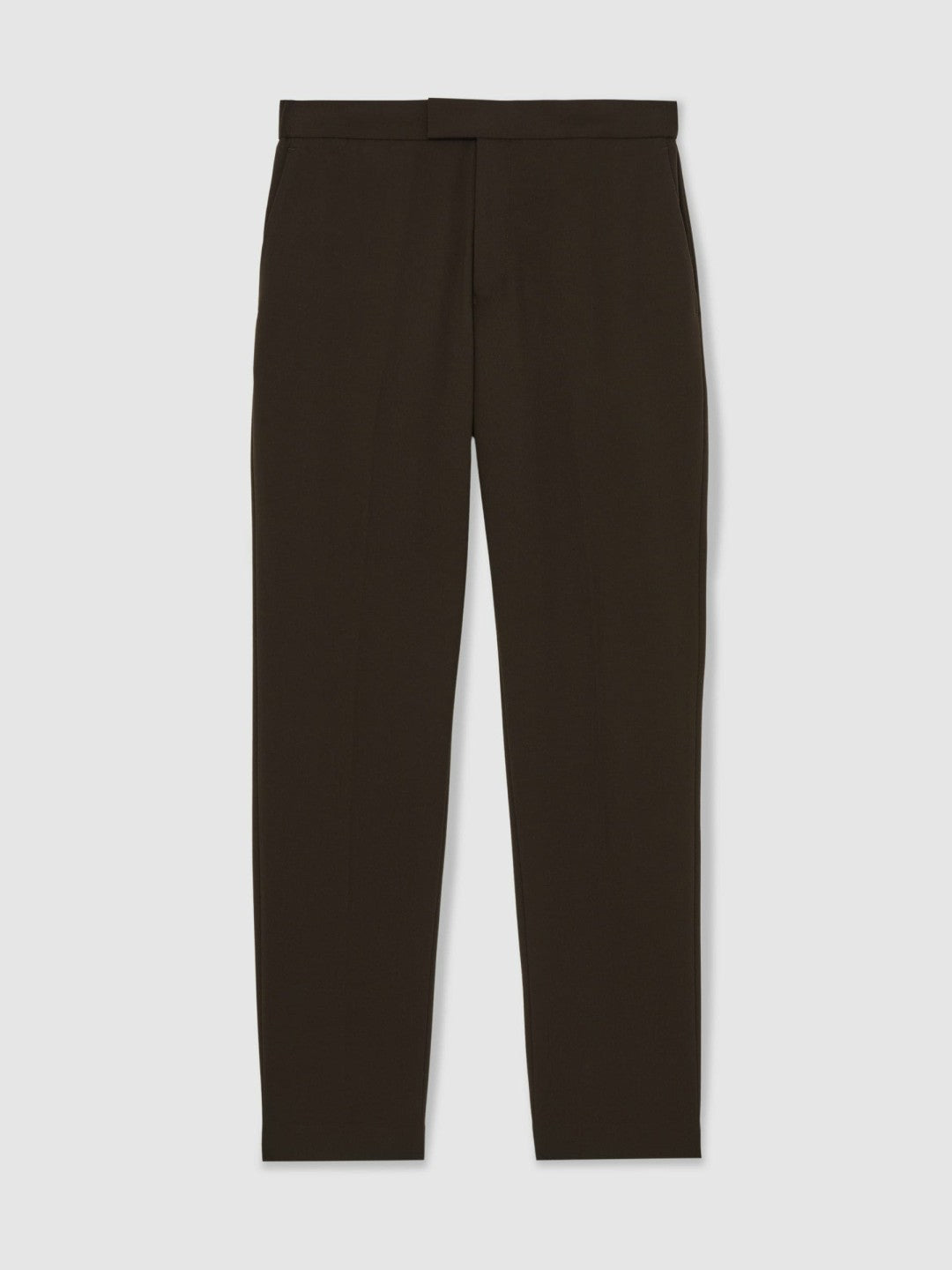 Slim-Fit Internal-Drawstring Trousers in Brown | Reiss Men New