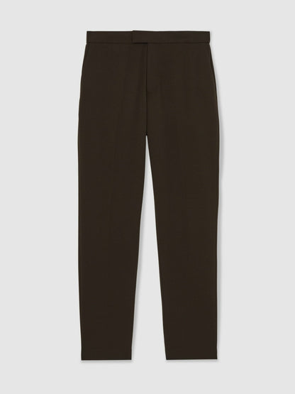 Slim-Fit Internal-Drawstring Trousers in Brown | Reiss Men New