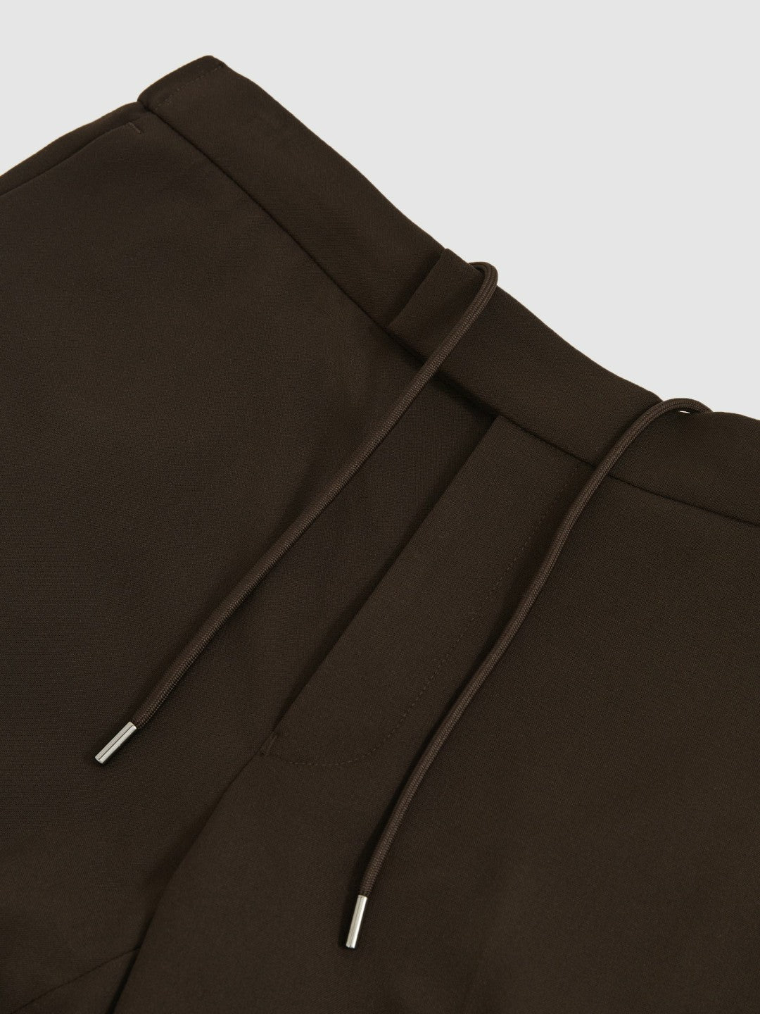 Slim-Fit Internal-Drawstring Trousers in Brown | Reiss Men New
