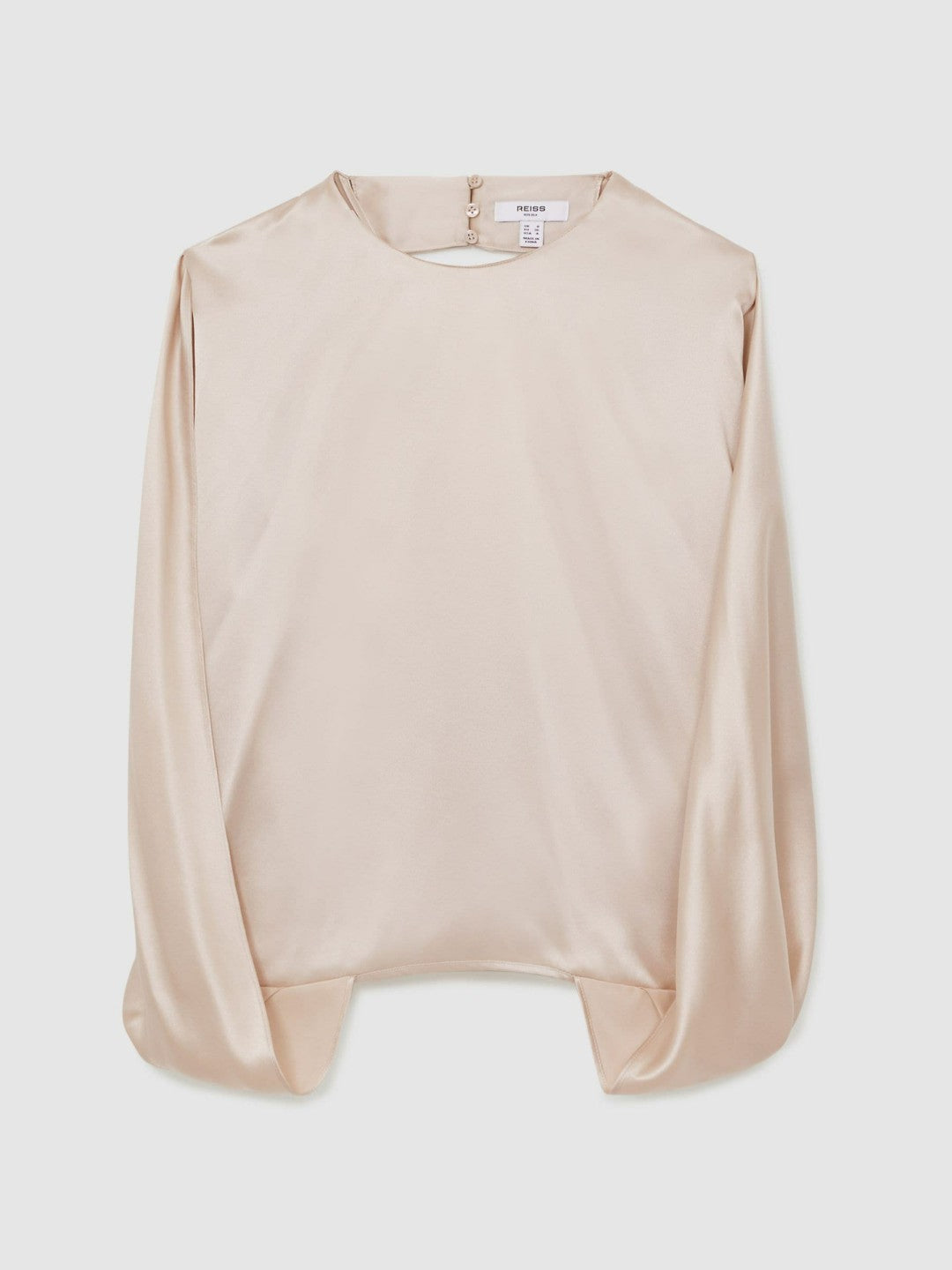 Silk Draped Sleeveless Top in Champagne Neutral | Reiss Women Signature