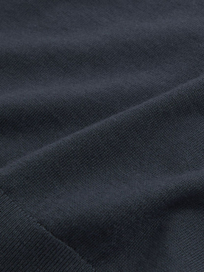 Merino Wool Drawstring Hoodie in Midnight Navy | Reiss Men Best Seller