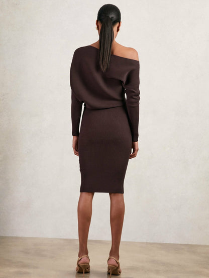 Dress in Plum Purple | Reiss Women Exclusive